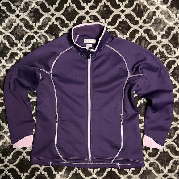 Peter Millar Element Warmth Jacket Woman's Large Performance Fleece Purple Pink - Picture 1 of 8